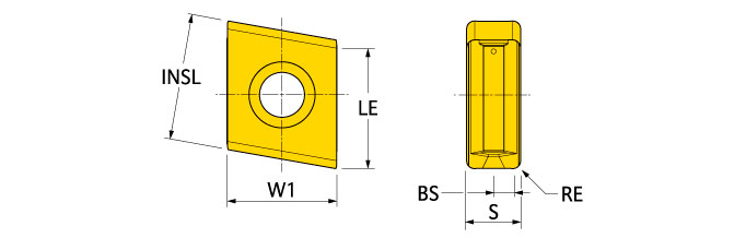 Ingersoll Series: DCM324R01 - Ball Nose Insert