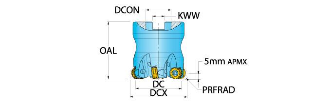 Ingersoll Series: DE6G - Button Face Mill