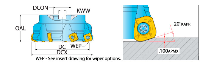 Ingersoll Series: DG6K - Hi-Feed Face Mill