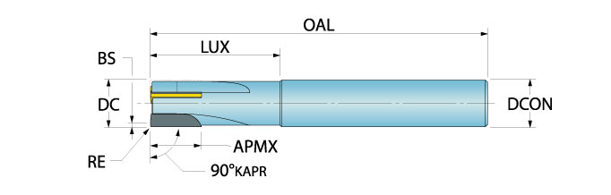 Ingersoll Series: EBSP - Brazed PCD End Mill