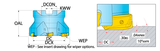 Ingersoll Series: EF6J - Hi-Feed Finishing Face Mill