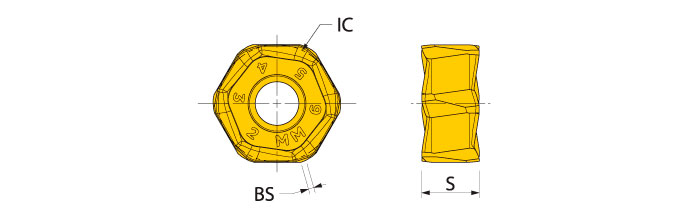 Ingersoll Series: HNGU10_M - Medium Roughing Insert