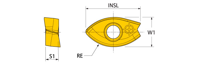 Ingersoll Series: NBEU16 - Ball Nose Insert