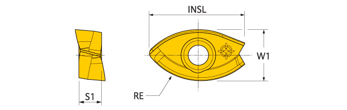 Ingersoll Series: NBEU25 - Ball Nose Insert