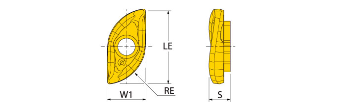 Ingersoll Series: NKET12 - Ball Nose Insert