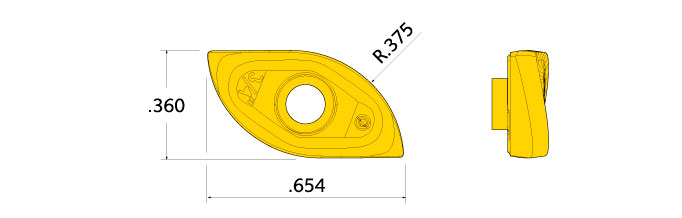 Ingersoll Series: NKET18 - Ball Nose Insert