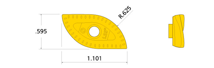 Ingersoll Series: NNET31 - Ball Nose Insert