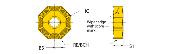 Ingersoll Series: ONCU09_W - Wiper Insert