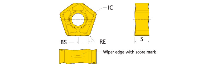 Ingersoll Series: PNCU08-W - Wiper Insert