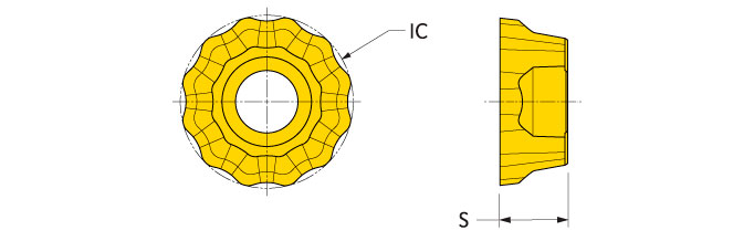 Ingersoll Series: RCLT1204M0N-CC1 12 Mm IC Round