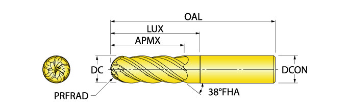 Ingersoll Series: REB_5 - Ball Nose End Mill