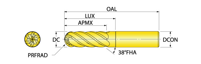 Ingersoll Series: REB_6 - Ball Nose End Mill