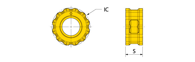 Ingersoll Series: RNLU1004MON-S 10 Mm IC Round