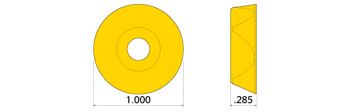 Ingersoll Series: RPLB25_FN 1.00" IC Round Button