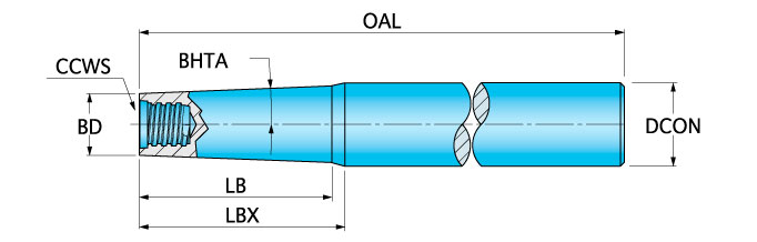 Ingersoll Series: S*T*CK - Carbide Shank Cone Neck