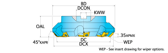 Ingersoll Series: SN6N - 45° Face Mill