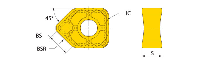 Ingersoll Series: SNGS12_W - Wiper Insert