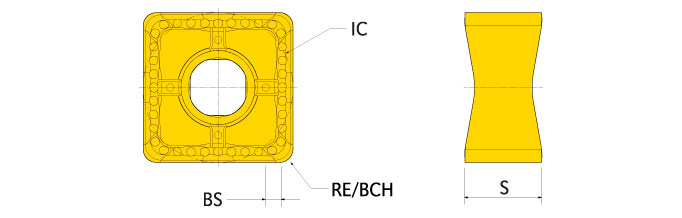 Ingersoll Series: SNGU13_TN - Insert With Wiper