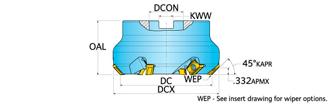 Ingersoll Series: TN1N - 45° Face Mill