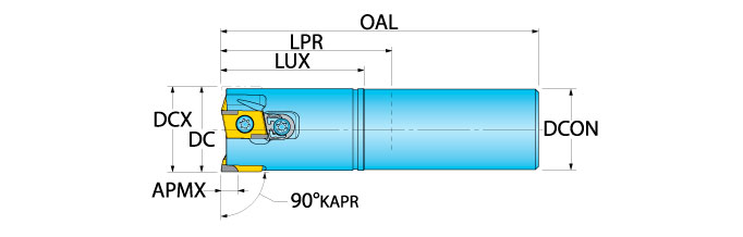 Ingersoll Series: TRGSC - 90° Adjustable End Mill