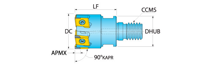 Ingersoll Series: TRGTS_N - 90° Fixed Pocket End Mill