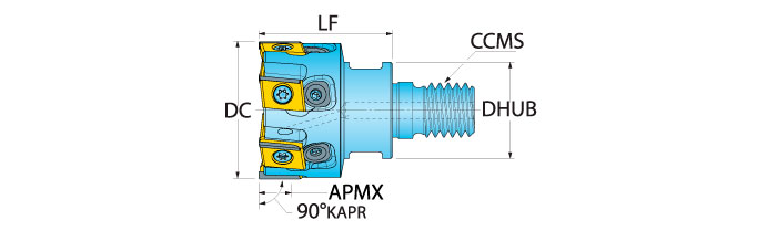 Ingersoll Series: TUGTS - 90° Adjustable End Mill