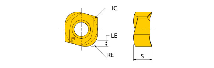 Ingersoll Series: UNHU04_HF - Hi-Feed Insert