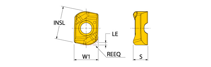 Ingersoll Series: UNKT05_HF - Hi-Feed Insert