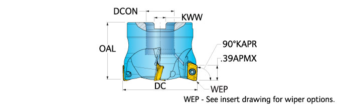 Ingersoll Series: VX_F_R01 - 90° Router Face Mill