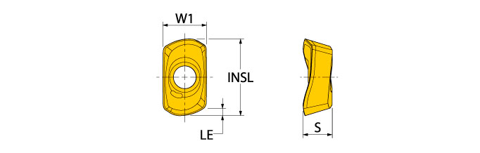 Ingersoll Series: XEVT10_HF - Hi-Feed Insert