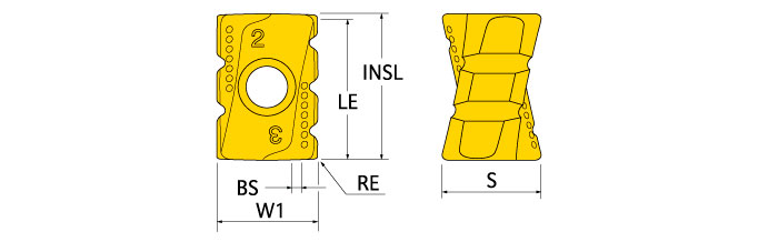 Ingersoll Series: ZNHU16 - Insert With Chip Splitters