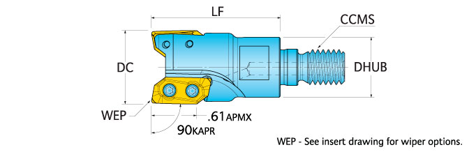 Ingersoll Series: 15X1W - 90° Aluminum Router End Mill (Metric)