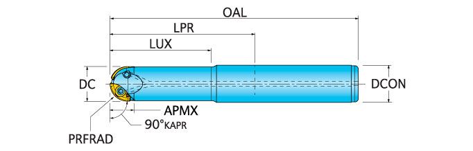 Ingersoll Series: 1TW7 1TW8 - Roughing Ball Nose End Mill