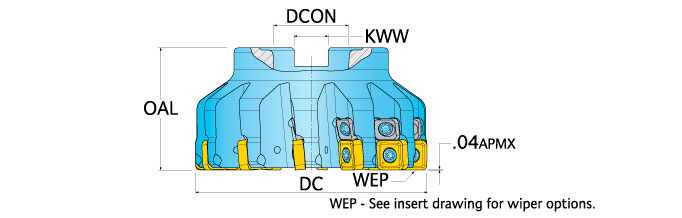 Ingersoll Series: DJ1H - 90° Adjustable Finishing Face Mill