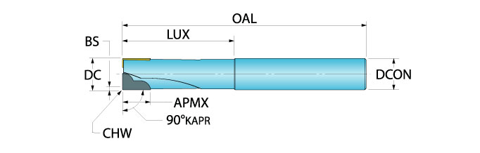 Ingersoll Series: EBST - Center-Cutting Brazed PCD End Mill