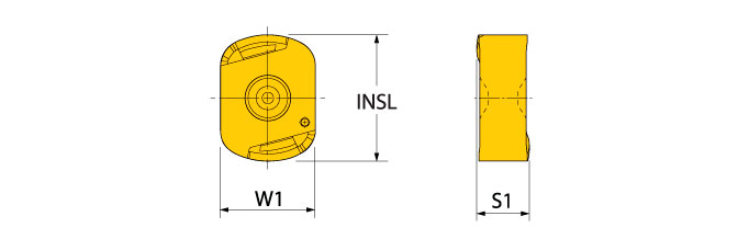 Ingersoll Series: LNXF0603R01 6 Mm IC Ceramic Hi-Feed Insert