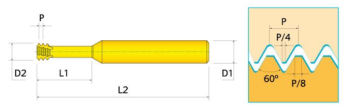 Ingersoll Series: MTECS-UN - Solid Carbide Thread Mill
