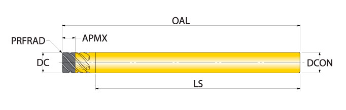 Ingersoll Series: SMHE - Helical Solid PCD Micro End Mill