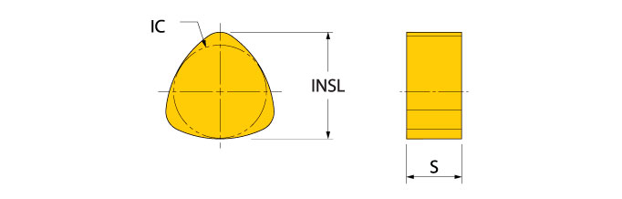 Ingersoll Series: TNXN1207N0104 12 Mm IC Ceramic Hi-Feed Insert
