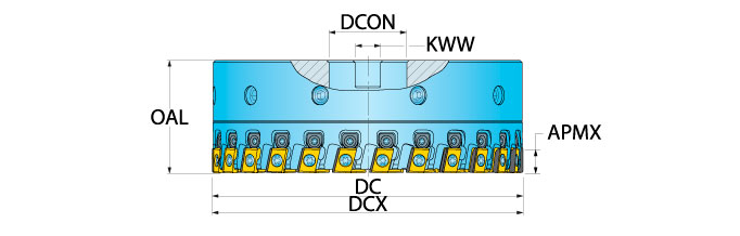 Ingersoll Series: TRGSM - 90° PCD/CBN Adjustable Face Mill