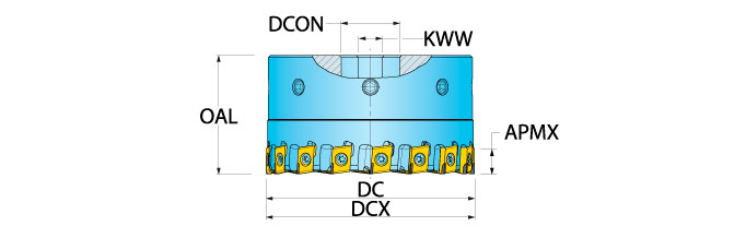 Ingersoll Series: TRGSM - Fixed Pocket 90° PCD/CBN Face Mill