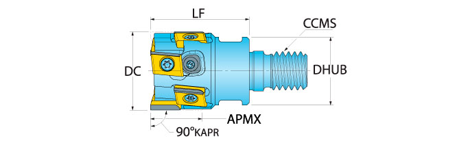Ingersoll Series: TRGTS - 90° Helical Adjustable End Mill