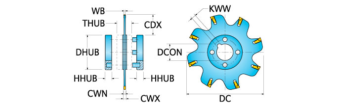 Ingersoll Series: TSC_K - 2.4 Mm Thin Slitter (Integral Hub)
