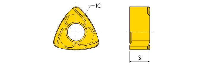 Ingersoll Series: UNEU1307R-M 13 Mm IC Hi-Feed Insert