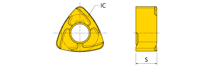 Ingersoll Series: UNEU1307R-MR 13 Mm IC Hi-Feed Insert