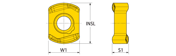 Ingersoll Series: UNLU0904M0TR 9 Mm IC Hi-Feed Insert