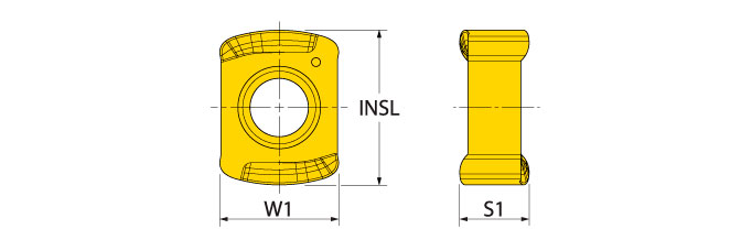 Ingersoll Series: UNLU1105M0TR-ML 11 Mm IC Hi-Feed Insert