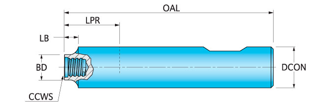 Ingersoll Series: W*T*SA - Steel Weldon Chamfered Neck