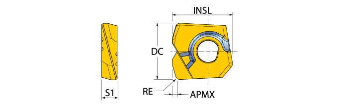 Ingersoll Series: WEEM080106R 8 Mm IC Hi-Feed Insert