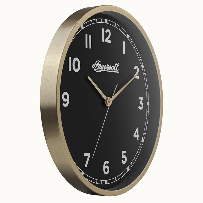 Ingersoll 1892 IC002GB INGERSOLL QUARTZ 45CM WALL CLOCK - GOLD/WHITE